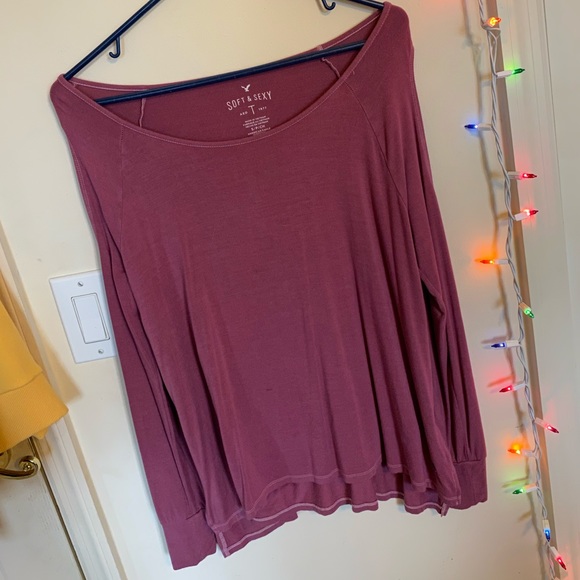 American Eagle Outfitters Tops - American Eagle pink shirt size small